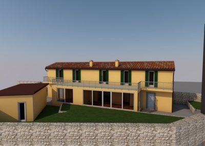 Render ristrutturazione integrale casa a Opicina by Blizstudio