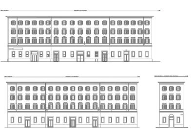 Prospetto post rilievo Laser Scan 3d palazzo storico di Trieste - geom. Luca Bliznakoff